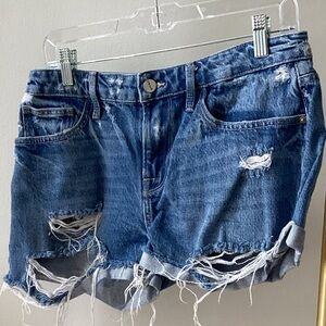 Frame Denim Distressed Blue Jean Cutoff Shorts